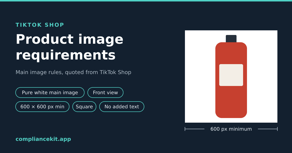 TikTok Shop Product Image Requirements
